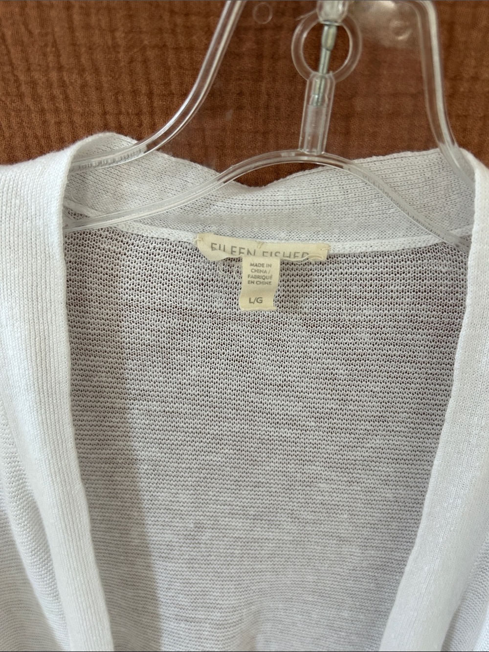 Eileen Fisher Organic Linen Open-Front Knit Cardigan